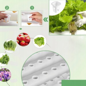 Zestaw system do HYDROPONIKI do WARZYW SAŁATY 108 miejsc +POMPA STELAŻ UPVC - miniatura 8