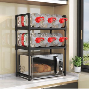 PÓŁKA KUCHENNA pod mikrofalówkę SZAFKA ORGANIZER BIAŁA 3poziomy 48cm REGAŁ - miniatura 4