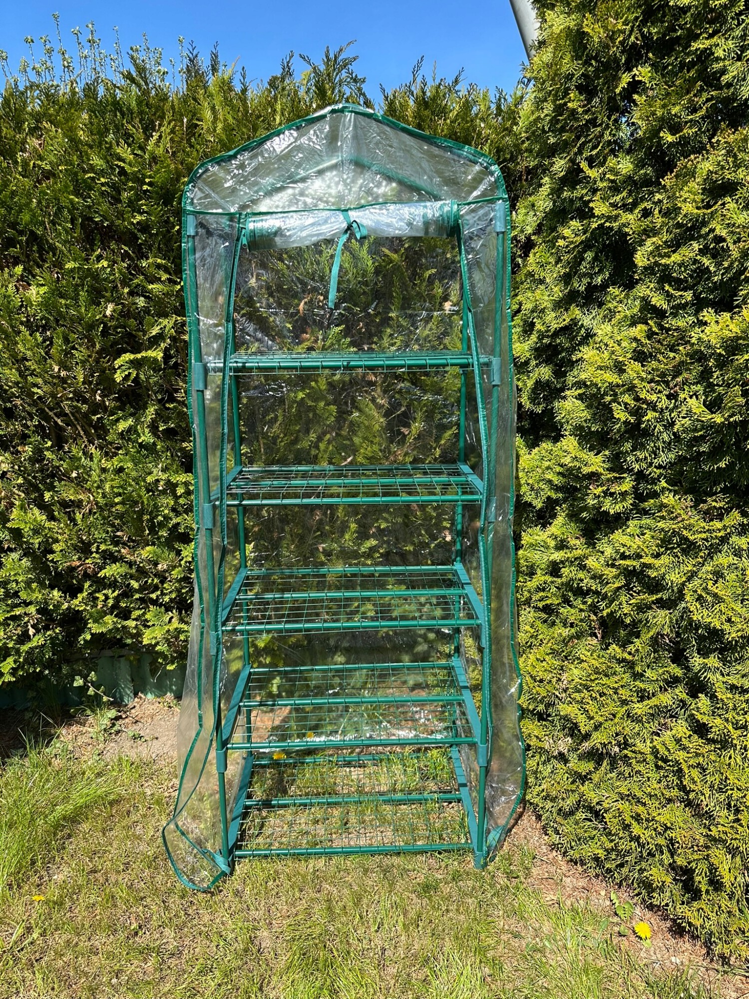 MINI SZKLARNIA OGRODOWA BALKONOWA PIONOWA NA BALKON 5 POZIOMÓW metalowa XXL - zdjęcie 12