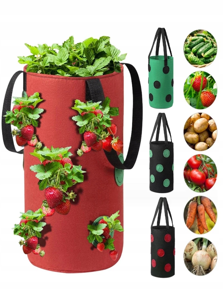 Doniczka WISZĄCA Worek POMIDORY Koktajlowe TRUSKAWKI POZIOMKI KIESZENIE 35 - obrazek 7