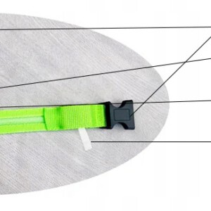 Obroża dla zwierząt PSÓW LED Wodoszczelna na USB Kabel ZIELONA XL 52-60cm - miniatura 5