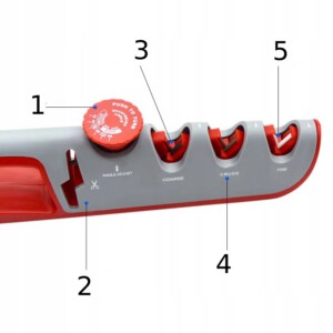 OSTRZAŁKA DO NOŻY NOŻYCZEK REGULOWANY KĄT OSTRZENIA 4 OSTRZAŁKI 4w1 - miniatura 3