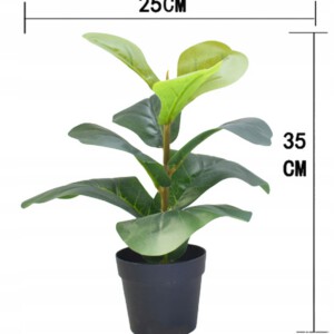 SZTUCZNA ROŚLINA KWIAT W DONICZCE DO DOMU BIURA REALISTYCZNA 35CM FIKUS - miniatura 2