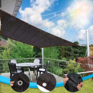 PLANDEKA SIATKA OGRODOWA CIENIUJĄCA 85-90% z OCZKAMI 3x3 KREMOWA Wzmacniana - miniatura 6