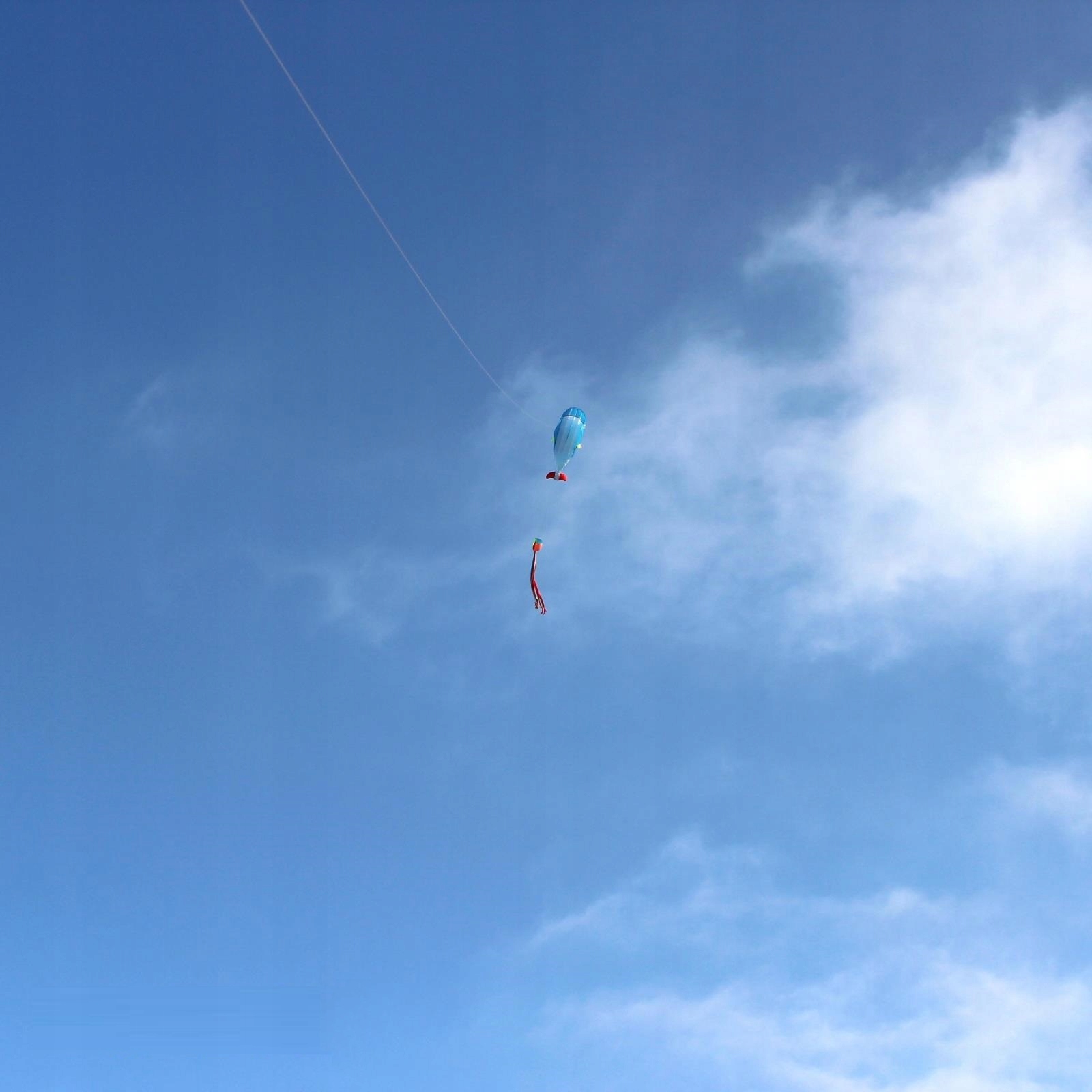 DUŻY LATAWIEC WIELORYB NIEBIESKI 210cm PLAŻOWY PREZENT DLA DZIECI ZABAWKA - obrazek 5