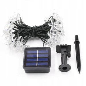 Lampki SOLARNE Ogrodowe KOMPLET 5 metrów 20 LED Kwiatki KOLOROWE Dzieci - miniatura 2