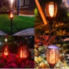 Lampka SOLARNA Płomień 1000mAh 12LED POCHODNIA Ogrodowa WBIJANA IP65 1szt - miniatura 11