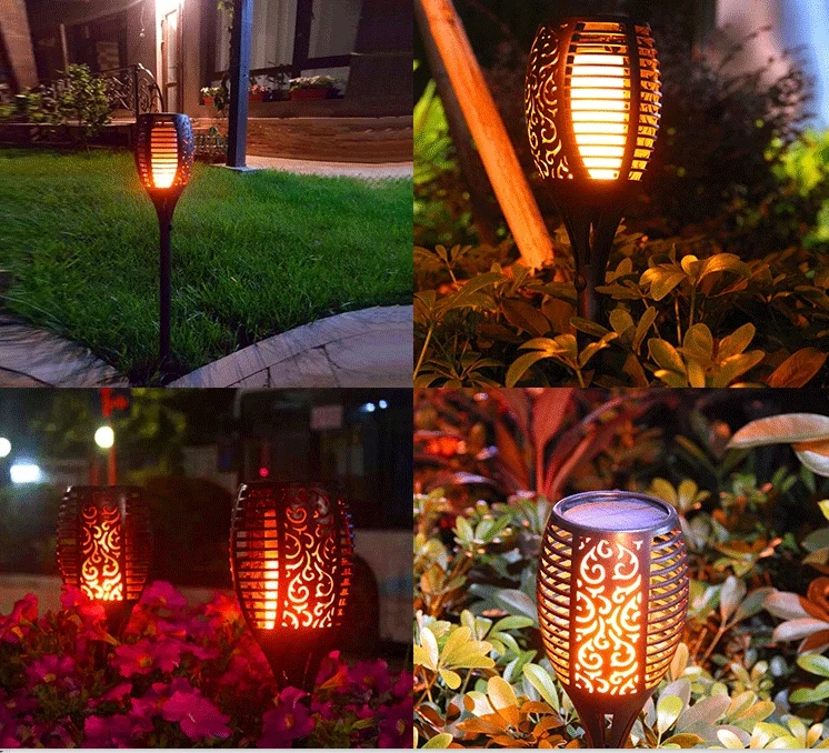 Lampka SOLARNA Płomień 1000mAh 12LED POCHODNIA Ogrodowa WBIJANA IP65 1szt - zdjęcie 11