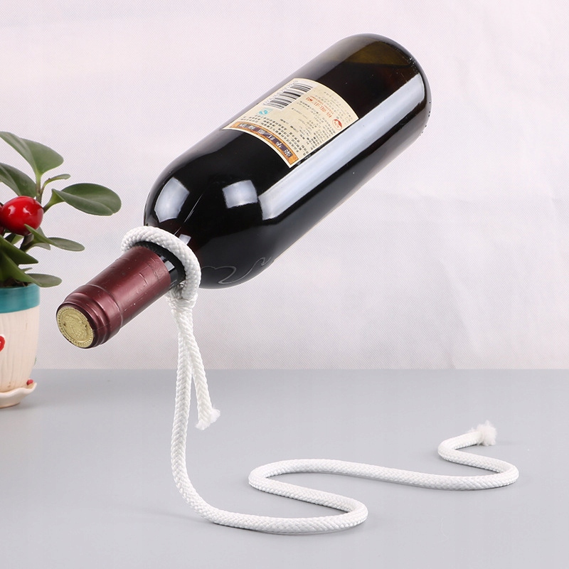 STOJAK UCHWYT NA WINO BUTELKĘ ALKOHOL SZNUREK STYLOWY NOWOCZESNY PREZENT - obrazek 7