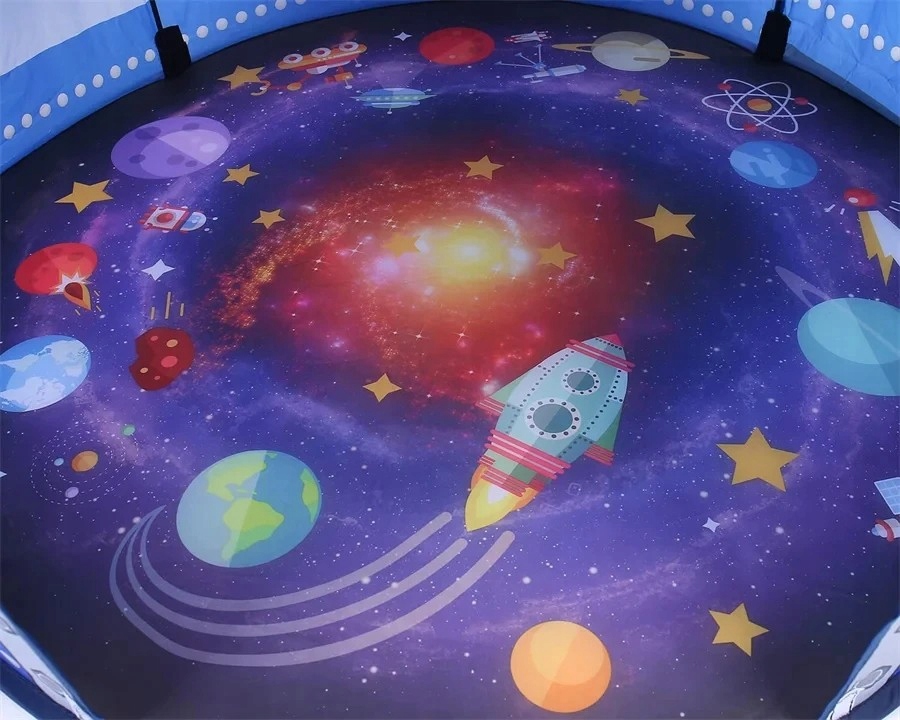 NAMIOT DLA DZIECI DO POKOJU DOMU OGRODU STATEK KOSMICZNY RAKIETA 135x100cm - obrazek 9