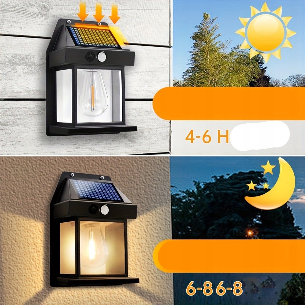 SOLARNA LAMPA OGRODOWA ŚCIENNA LAPKA NA TARAS ELEWACYJNA 1200mAh IP65 21cm - zdjęcie 9