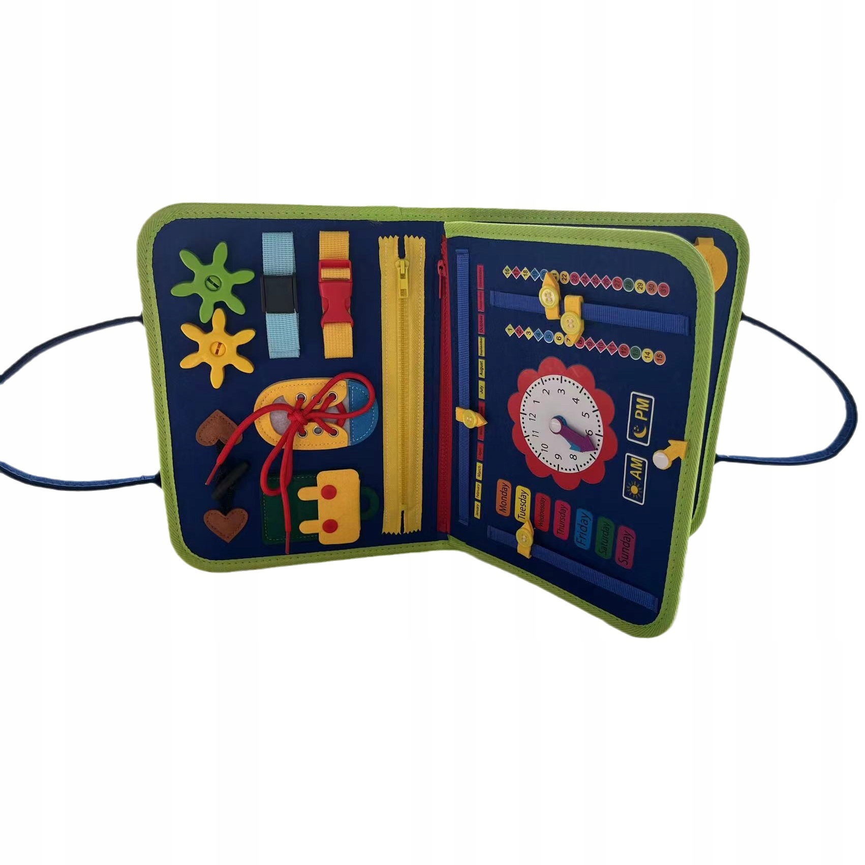 Tablica MONTESSORI Walizka EDUKACYJNA Sensoryczna dla DZIECI Manipulacyjna - zdjęcie 2