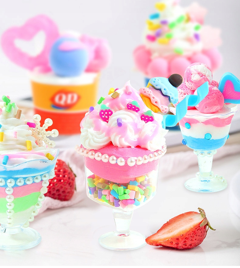 Zabawka DIY KOLOROWE DESERY LODY POSYPKI Zrób to Sam SENSORYCZNA XL ZESTAW - obrazek 9