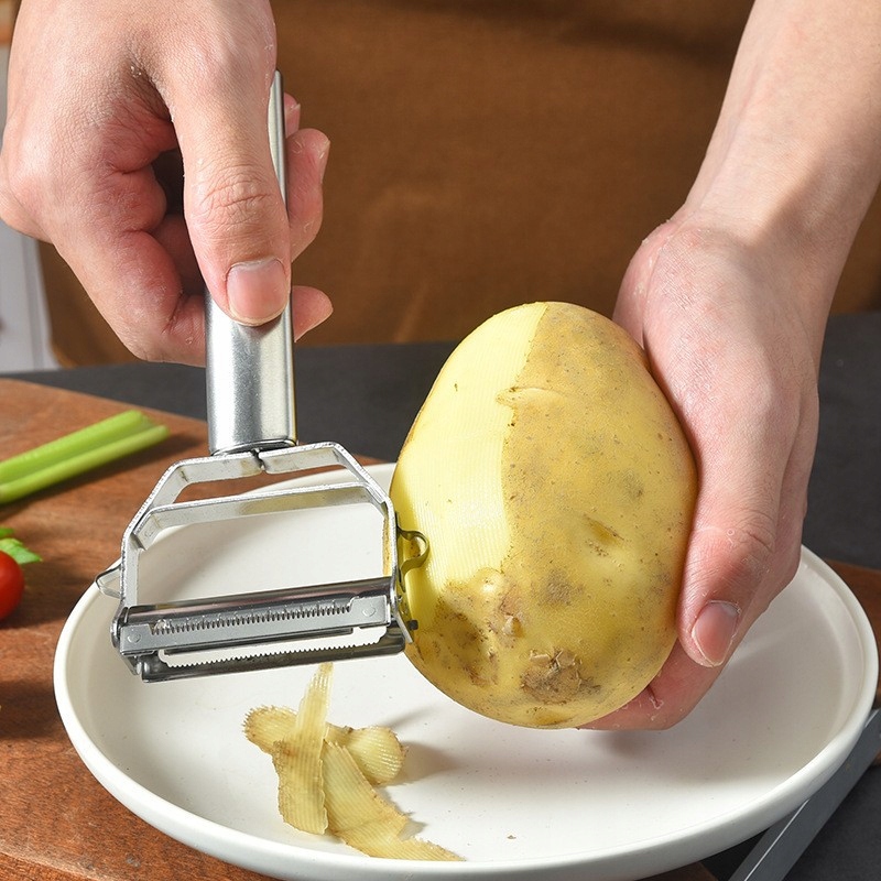 OBIERACZKA DO WARZYW ZIEMNIAKÓW OWOCÓW ROZDRABNIACZ ZE STALI NIERDZEWNEJ - obrazek 7