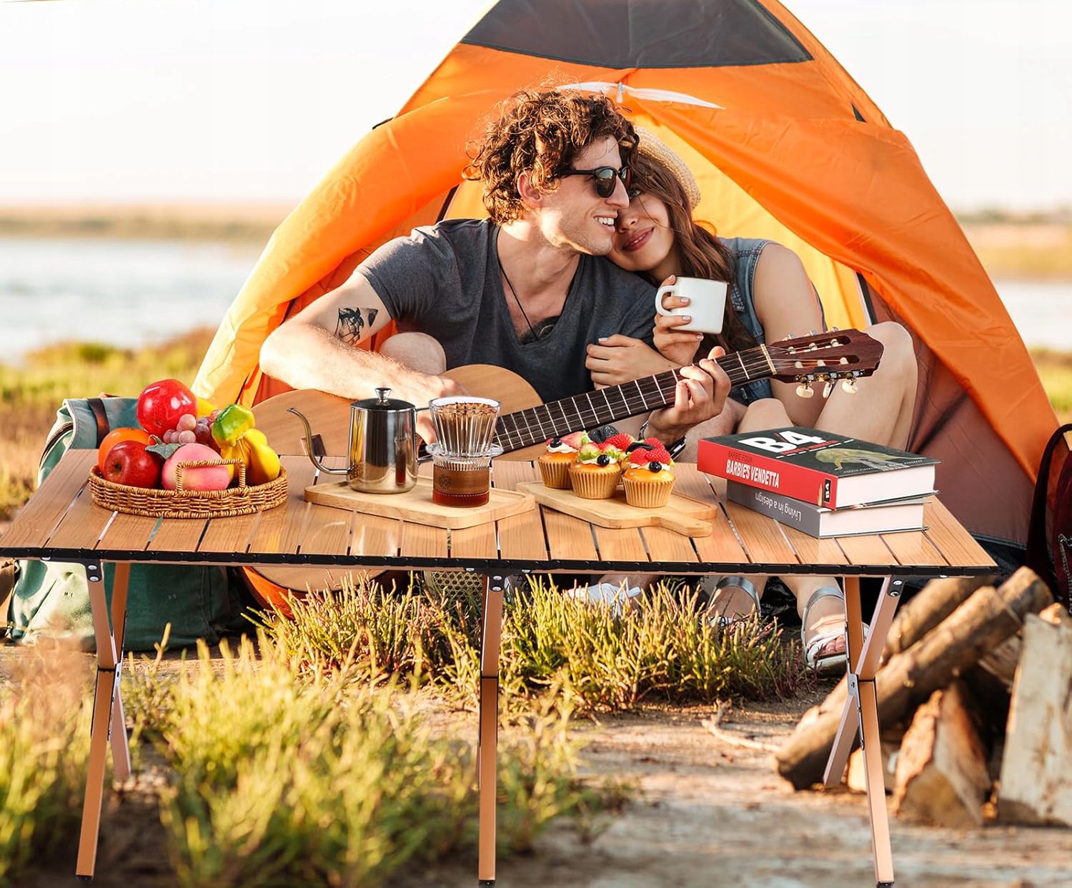 Stół OGRODOWY 60x90cm ŁADNY ODPORNY Kempingowy TORBA MOCNY STABILNY CZARNY - obrazek 8