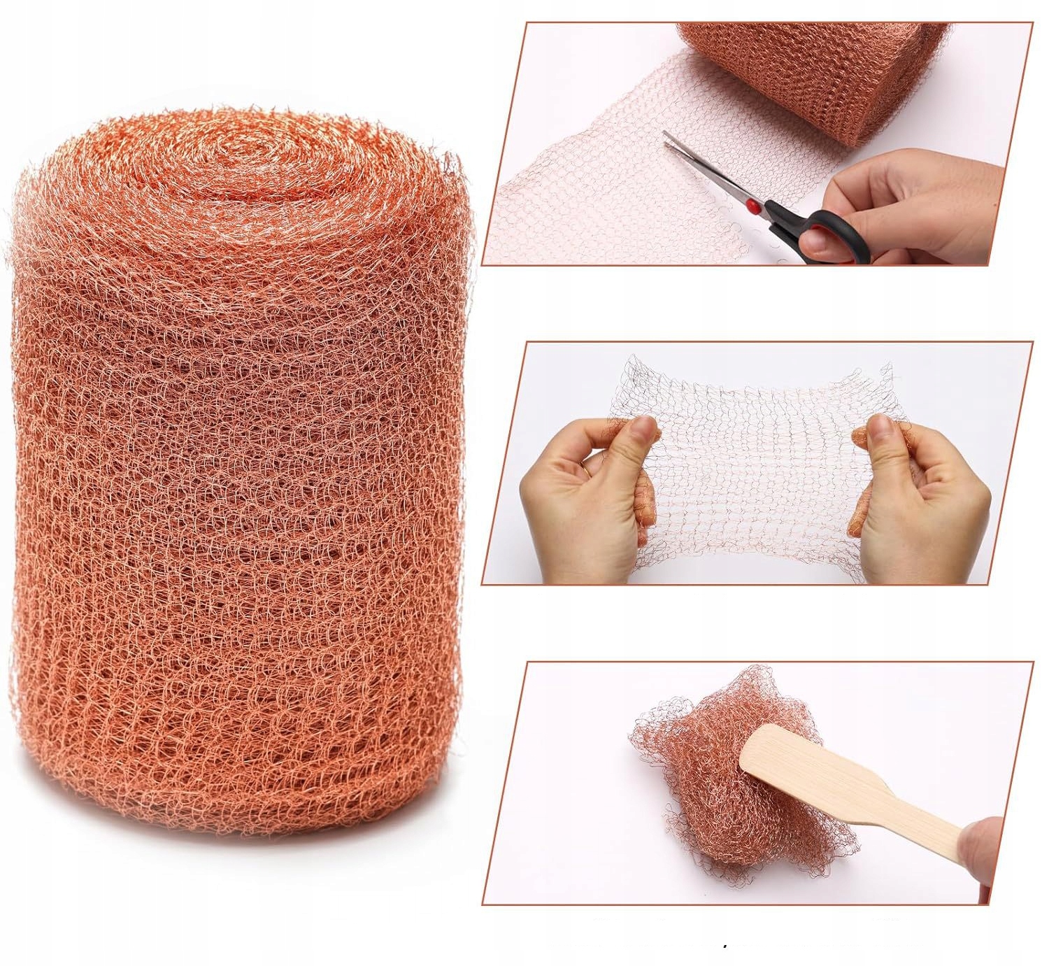 Miedziana TAŚMA Ogrodowa NA ŚLIMAKI SIATKA OCHRONA ROŚLIN NA SZKODNIKI 6m - obrazek 6