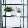 MINI SZKLARNIA OGRODOWA METAL BALKONOWA PIONOWA NA BALKON 4 POZIOMY FOLIAK - miniatura 3