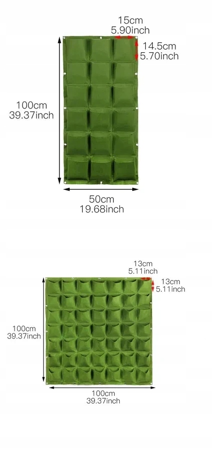 Doniczka WISZĄCA FILC Kaskada WARZYW ZIÓŁ TRUSKAWEK Ogród ZIELNIK 18 miejsc - obrazek 9