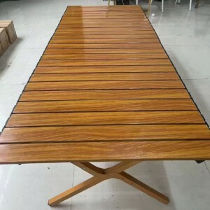 Stół OGRODOWY 120x90cm MOCNY ODPORNY Kempingowy TORBA MOCNY STABILNY C.BRĄZ - miniatura 14