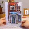 DIY Drewniane PUZZLE 4D OŚWIETLENIE LONDYŃSKA ULICZKA PODPÓRKA DO KSIĄŻEK - miniatura 12