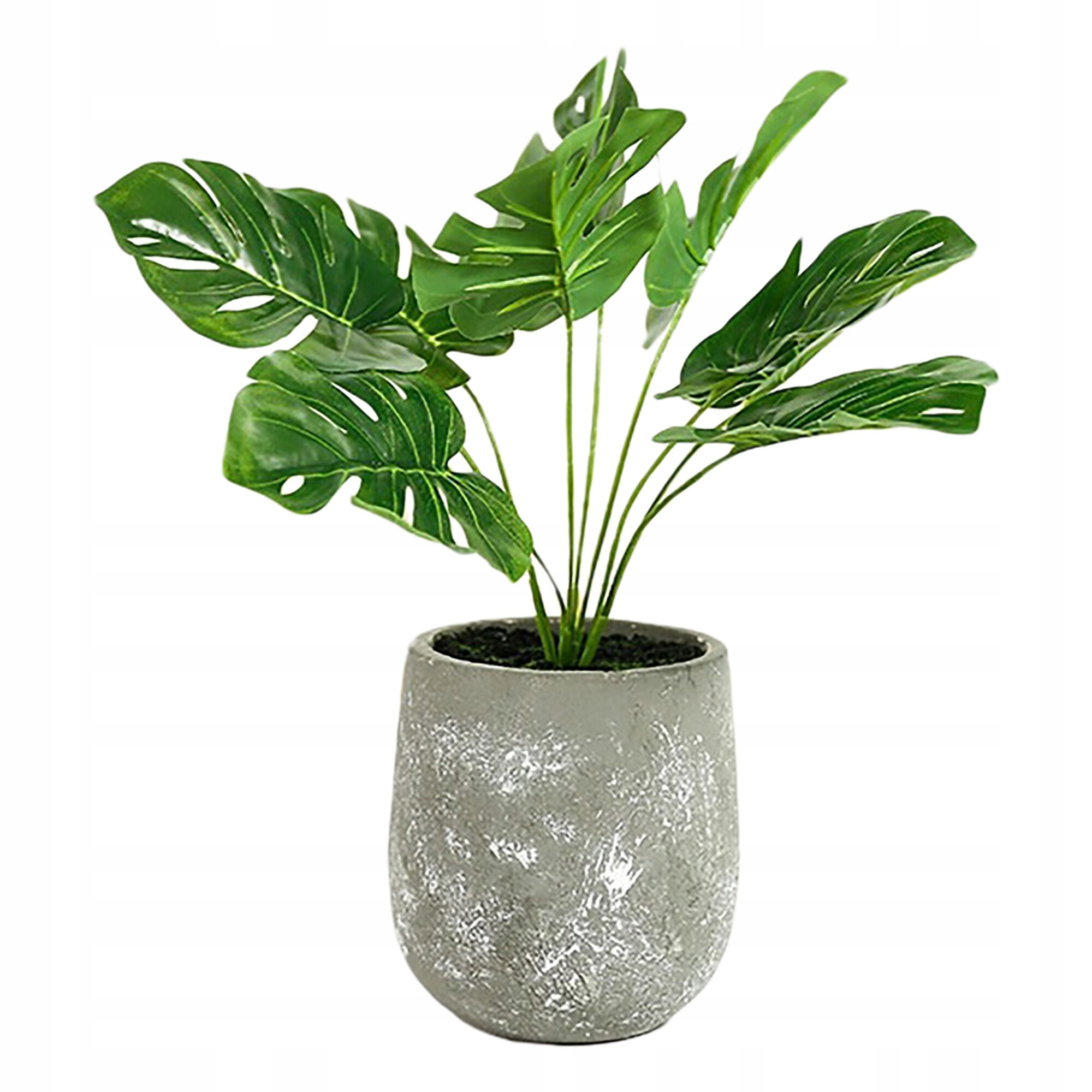 SZTUCZNA Roślina W DONICZCE REALISTYCZNA 33cm MONSTERA DELICIOSA Piękna - obrazek 2