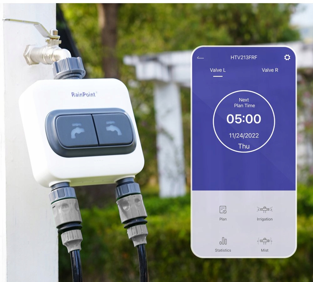 ZESTAW PODWÓJNY SYSTEM NAWADNIANIA OGRODU CENTRALA STEROWNIK CZUJNIK DESZCZ - zdjęcie 5