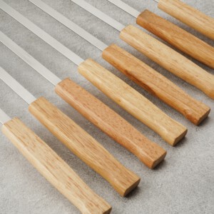 SZPIKULCE DO SZASZŁYKÓW MIĘSA SZAMPURY NA GRILL 8SZT TORBA LITE DREWNO - miniatura 5