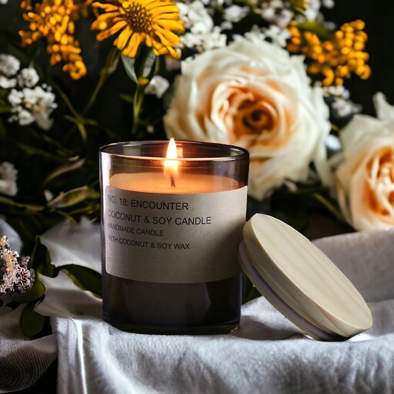 ŚWIECA SOJOWO KOKOSOWA HandMade FRANCUSKI JAŁOWIEC I LAWENDA AROMATYCZNA - obrazek 6