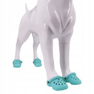Buty KLAPKI Antypoślizgowe dla ZWIERZĄT PSÓW KOTÓW CHODAKI 1PARA NIEBIESKIE - miniatura 3
