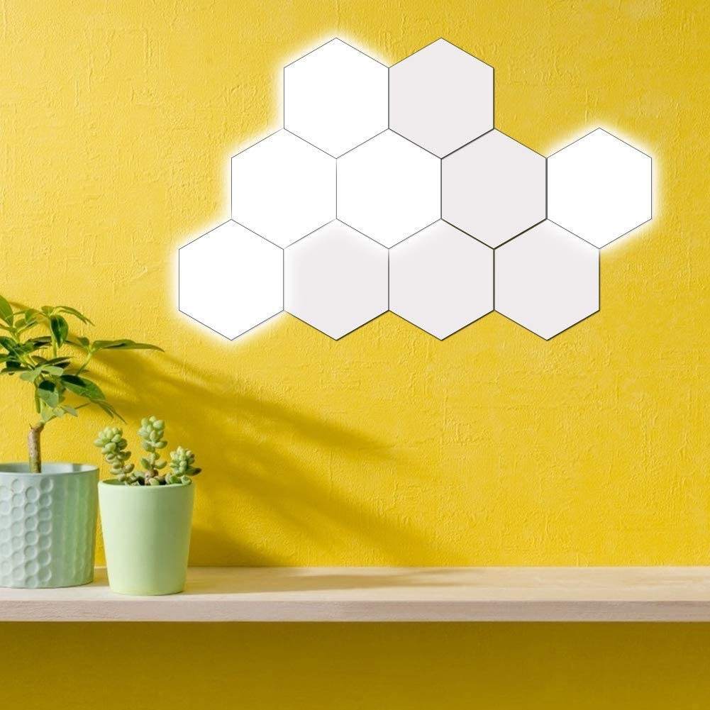 ZESTAW 8 SZTUK LAMPA LED NA ŚCIANĘ HEXAGON SZEŚCIOKĄT BIAŁA DOTYK Kwantowa - obrazek 14