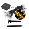 Lampki SOLARNE Ogrodowe KOMPLET 5metrów 20 LED Kwiatki CIEPŁE BIAŁE Ozdobne - miniatura 1