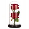 WIECZNA Róża PODWÓJNA W SZKLE Świecąca LED PREZENT - miniatura 4