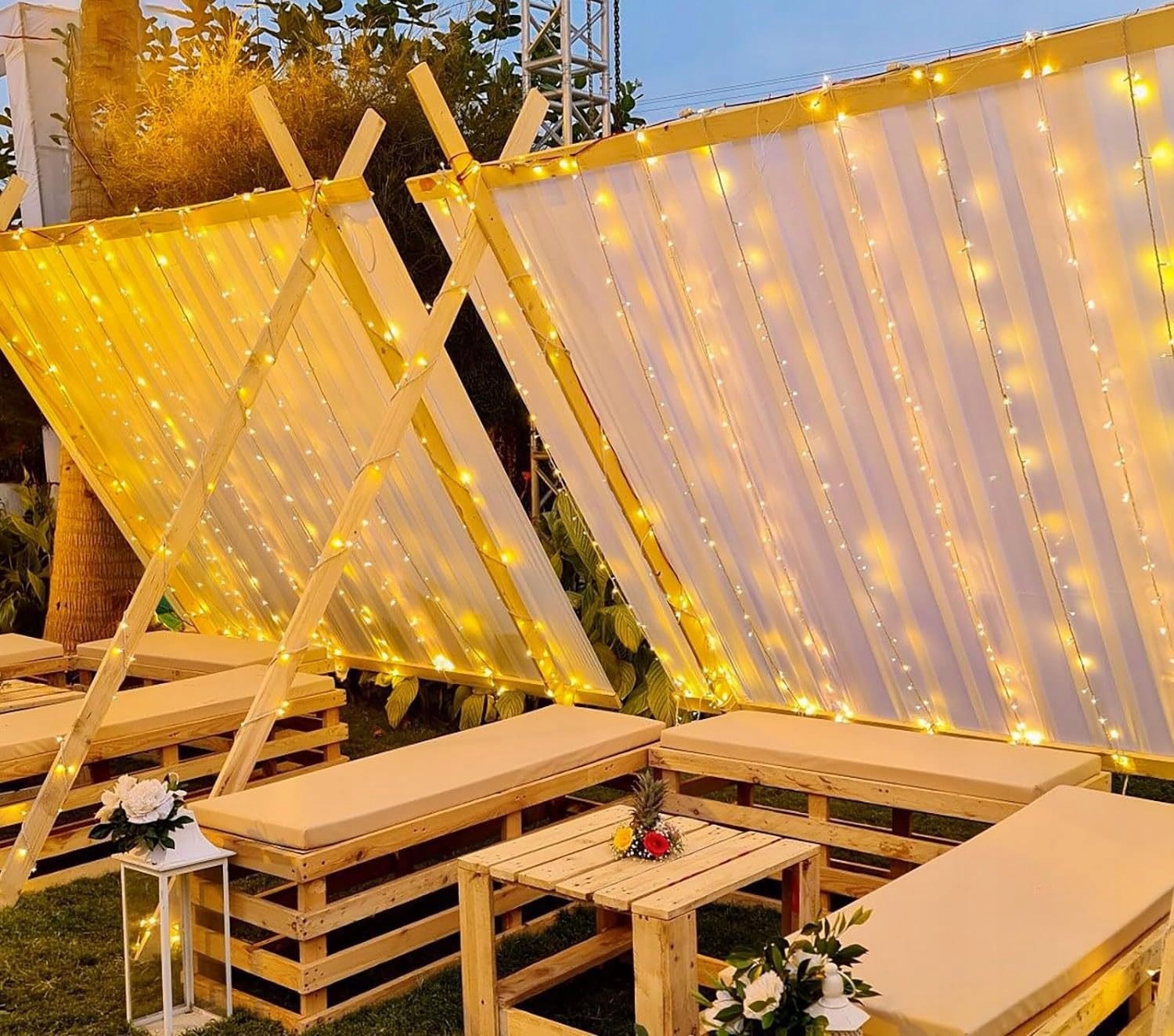 Lampki CHOINKOWE Zewnetrzne Wewnętrzne 100 LED 10M BIAŁE CIEPŁE DEKORACYJNE - obrazek 12