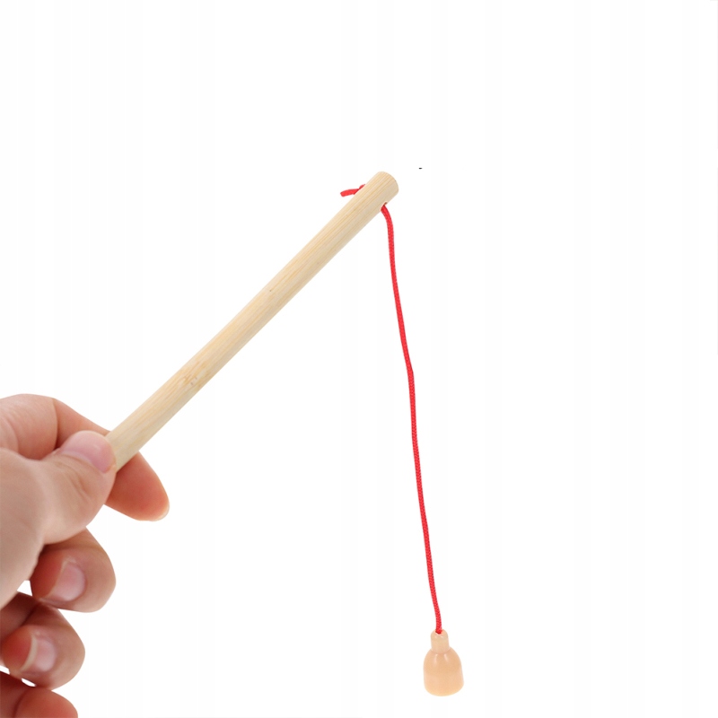 MINI WĘDKA DREWNANA do Gier MAGNES Komplet GRA Łowienie 6 sztuk WĘDEK - zdjęcie 11