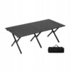 Stół OGRODOWY 120x90cm DUŻY ODPORNY Kempingowy TORBA MOCNY STABILNY CZARNY - miniatura 1