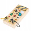 Tablica MONTESSORI Sensoryczna DREWNIANA Manipulacyjna LED Włącznik Światła - miniatura 4