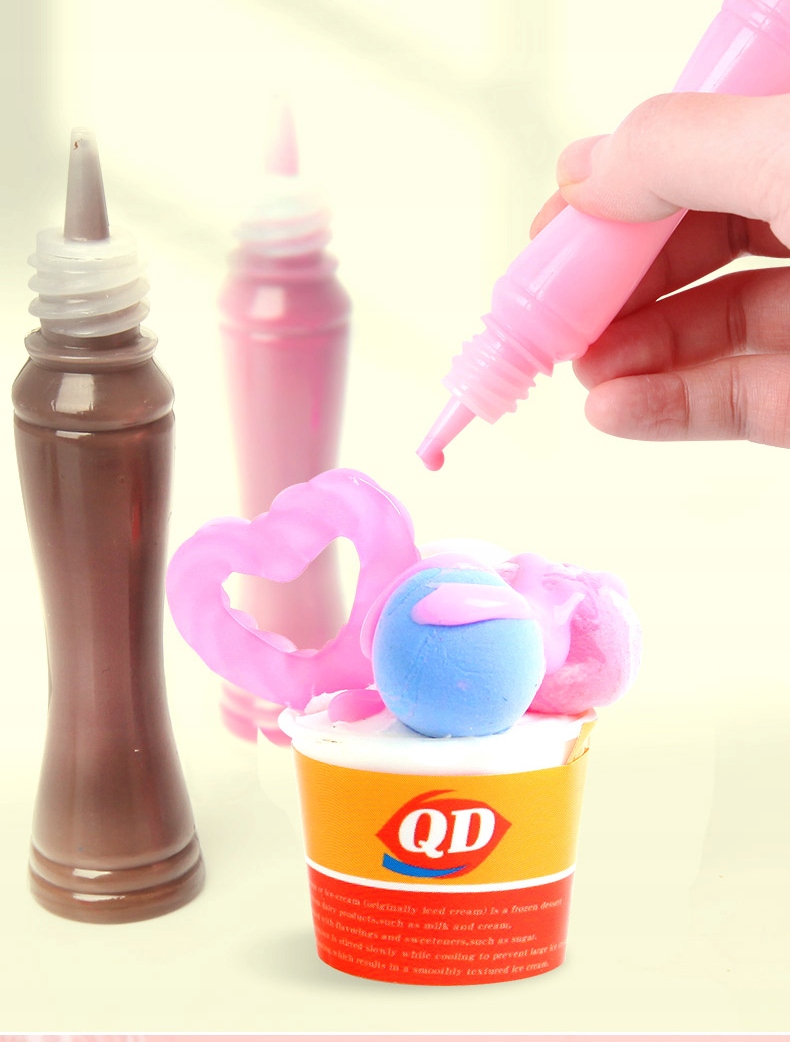 Zabawka DIY KOLOROWE DESERY LODY POSYPKI Zrób to Sam SENSORYCZNA XL ZESTAW - obrazek 8