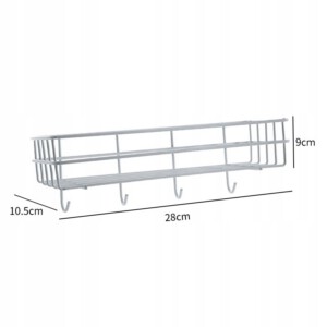PÓŁKA Łazienkowa PRYSZNICOWA WISZĄCA Biała METAL - miniatura 11