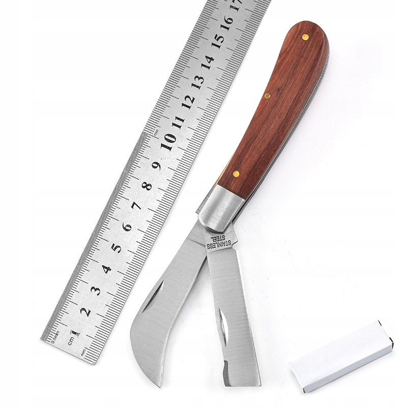 Nóż do SZCZEPIENIA Roślin SIERPAK OKULIZAK 2w1 do SZCZEPIEŃ Porządny STAL - zdjęcie 3