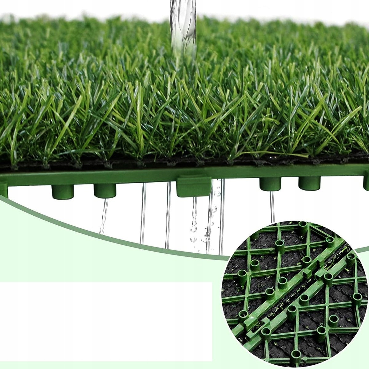 SZTUCZNA TRAWA TRAWNIK NA BALKON TARAS OGRÓD OZDOBNA PIĘKNA 30x30cm - obrazek 9