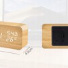 DREWNIANY ZEGAR BUDZIK Z TERMOMETREM KLASKACZ NA USB LUB BATERIE - miniatura 2