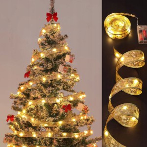 TAŚMA LED CHOINKOWA dekoracyjna WSTĄŻKA 2m 20LED - miniatura 10