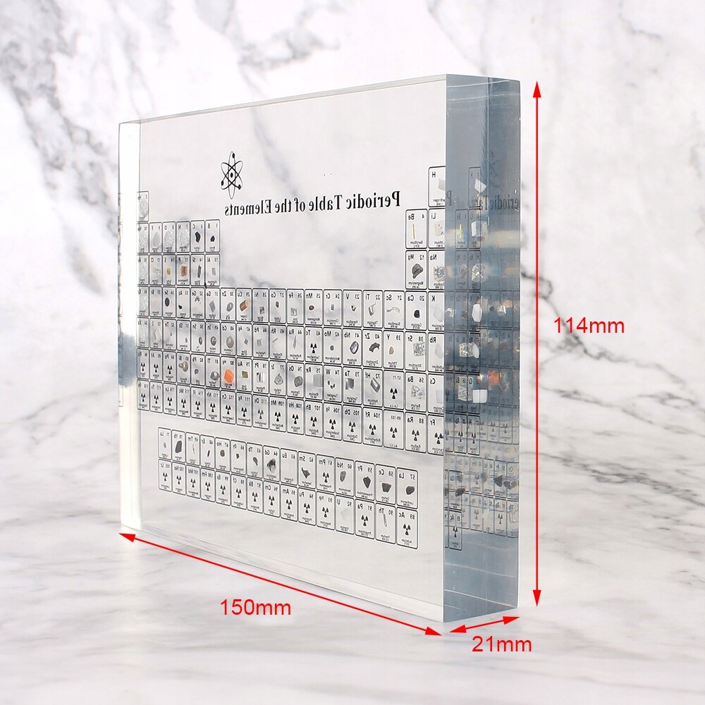 UKŁAD OKRESOWY PIERWIASTKÓW PLANSZA Prawdziwe pierwiastki AKRYLOWY 3D - zdjęcie 4