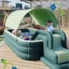 BASEN OGRODOWY DLA DZIECI ZJEŻDŻALNIA MARKIZA POMPKA WODNY PLAC ZABAW 210CM - miniatura 7