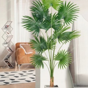 SZTUCZNA Roślina PALMA Wachlarzowa XXL W DONICZCE REALISTYCZNA 160cm - miniatura 4