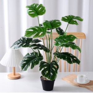 SZTUCZNA Roślina W DONICZCE REALISTYCZNA 33cm MONSTERA DELICIOSA Piękna - miniatura 9