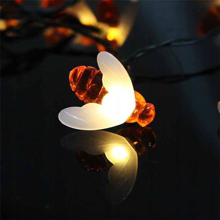 Lampki SOLARNE Ogrodowe KOMPLET 5 metrów 20 LED Pszczoły PSZCZÓŁKI Zimne - zdjęcie 6