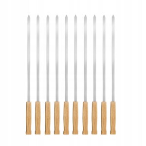 SZPIKULCE DO SZASZŁYKÓW MIĘSA SZAMPURY NA GRILL 8SZT TORBA LITE DREWNO - miniatura 2