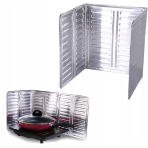 EKRAN do smażenia OSŁONA ALU przeciw ROZPRYSKOM OLEJU Czysta KUCHNIA 1szt - miniatura 1