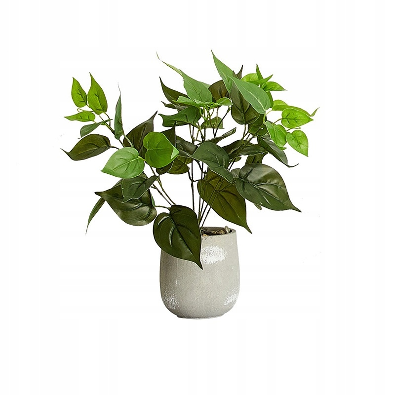 SZTUCZNA Roślina W DONICZCE REALISTYCZNA 38cm FILODENDRON do DOMU BIURA - obrazek 3